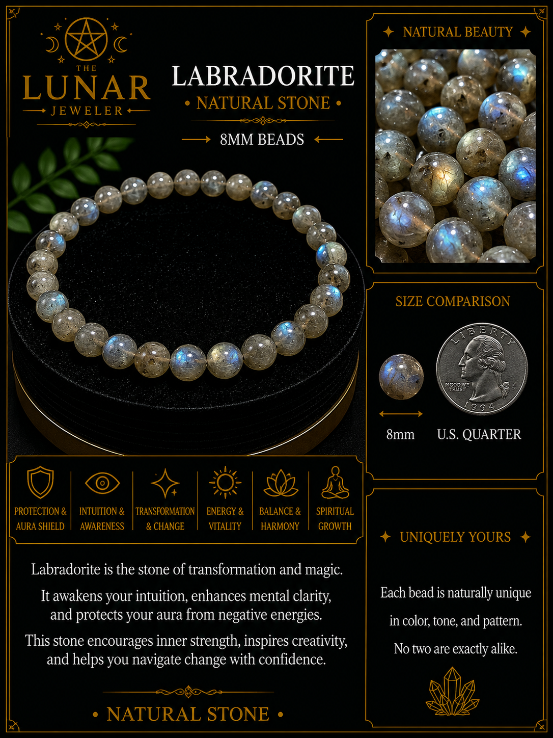 Labradorite Bracelet – 7.5