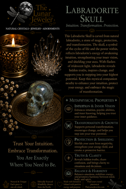 Crystal Skull Carving – Hand-Carved Natural Gemstone Skull