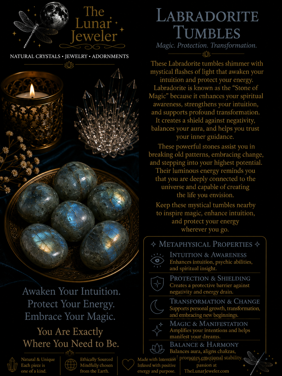 Natural Tumbled Crystals & Stones – Genuine Polished Gemstones