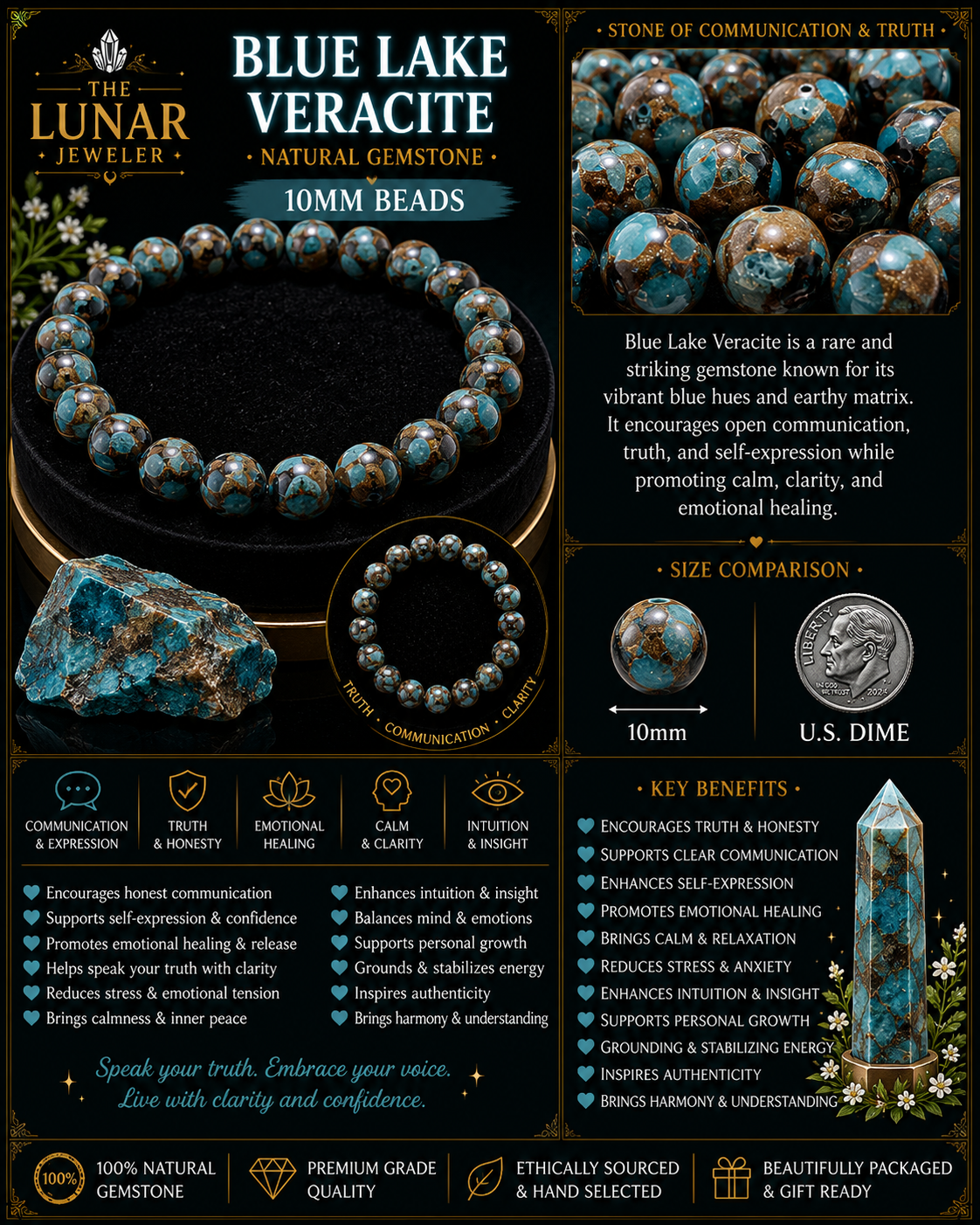 Lake Blue Variscite Bracelet – 7.5