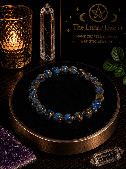 Lake Blue Variscite Bracelet – 7.5" Elastic Stretch Bracelet