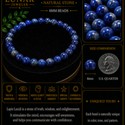 Lapis Lazuli Bracelet – 7.5