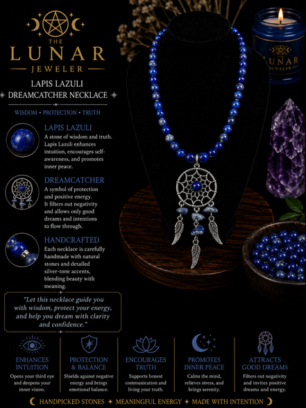 Lapis Lazuli Beaded Necklace – 22" Steel Wire Necklace