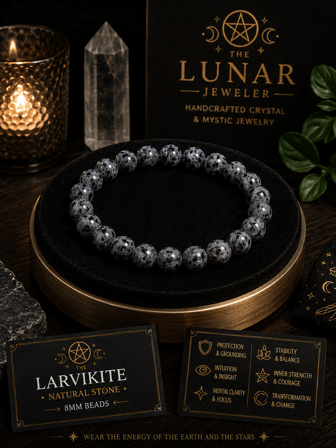 Larvikite Bracelet – 7.5