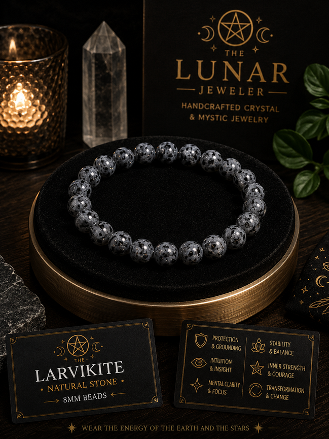 Larvikite Bracelet – 7.5" Elastic Bracelet