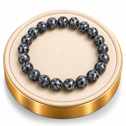 Larvikite Bracelet – 7.5" Elastic Bracelet