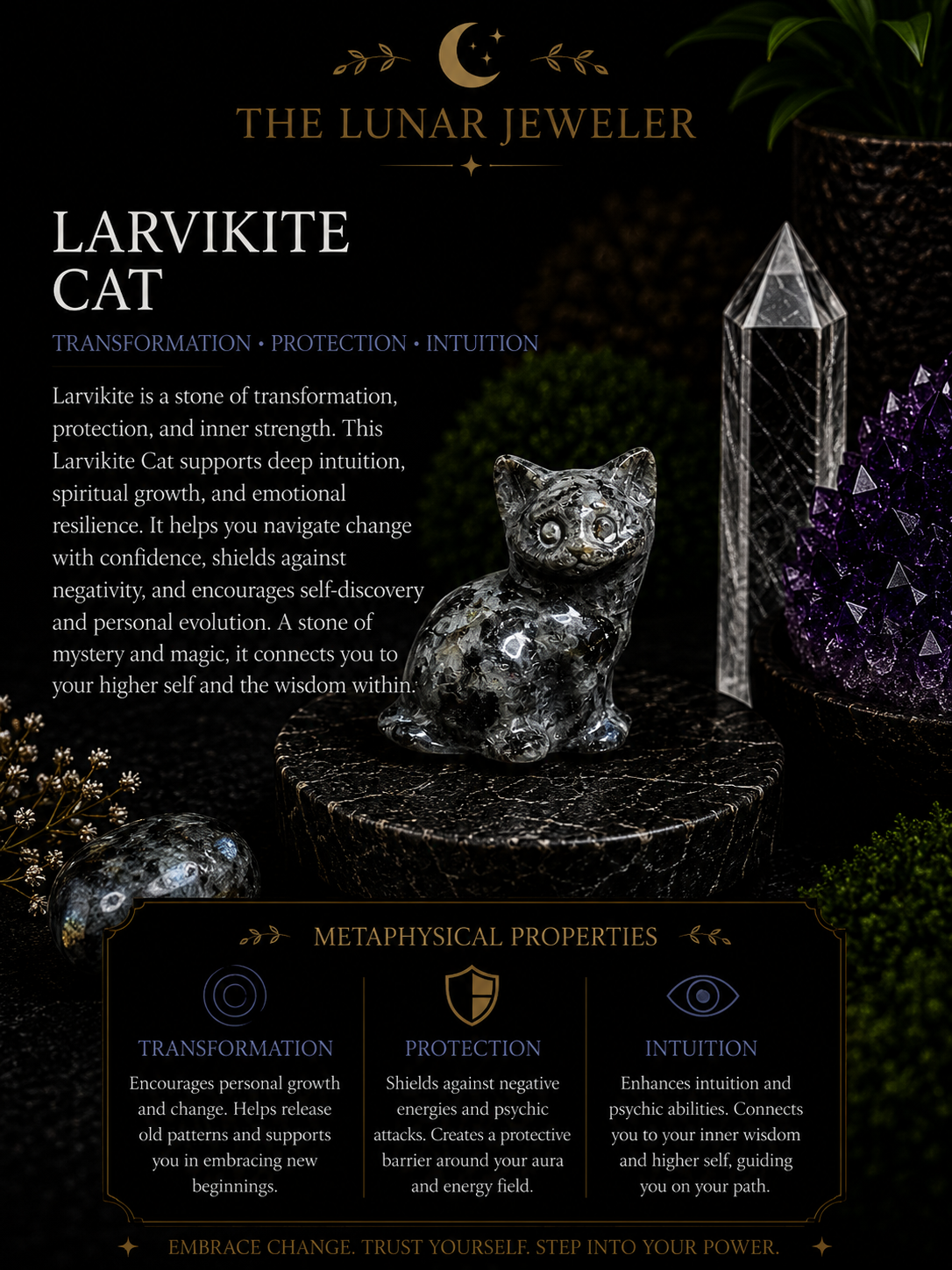 Hand-Carved Crystal Cats – Natural Gemstone Cat Carvings
