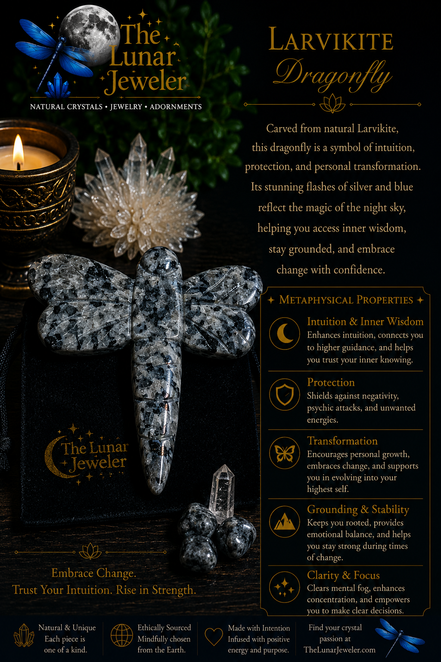 Hand-Carved Crystal Dragonfly – Natural Gemstone Dragonfly Carving