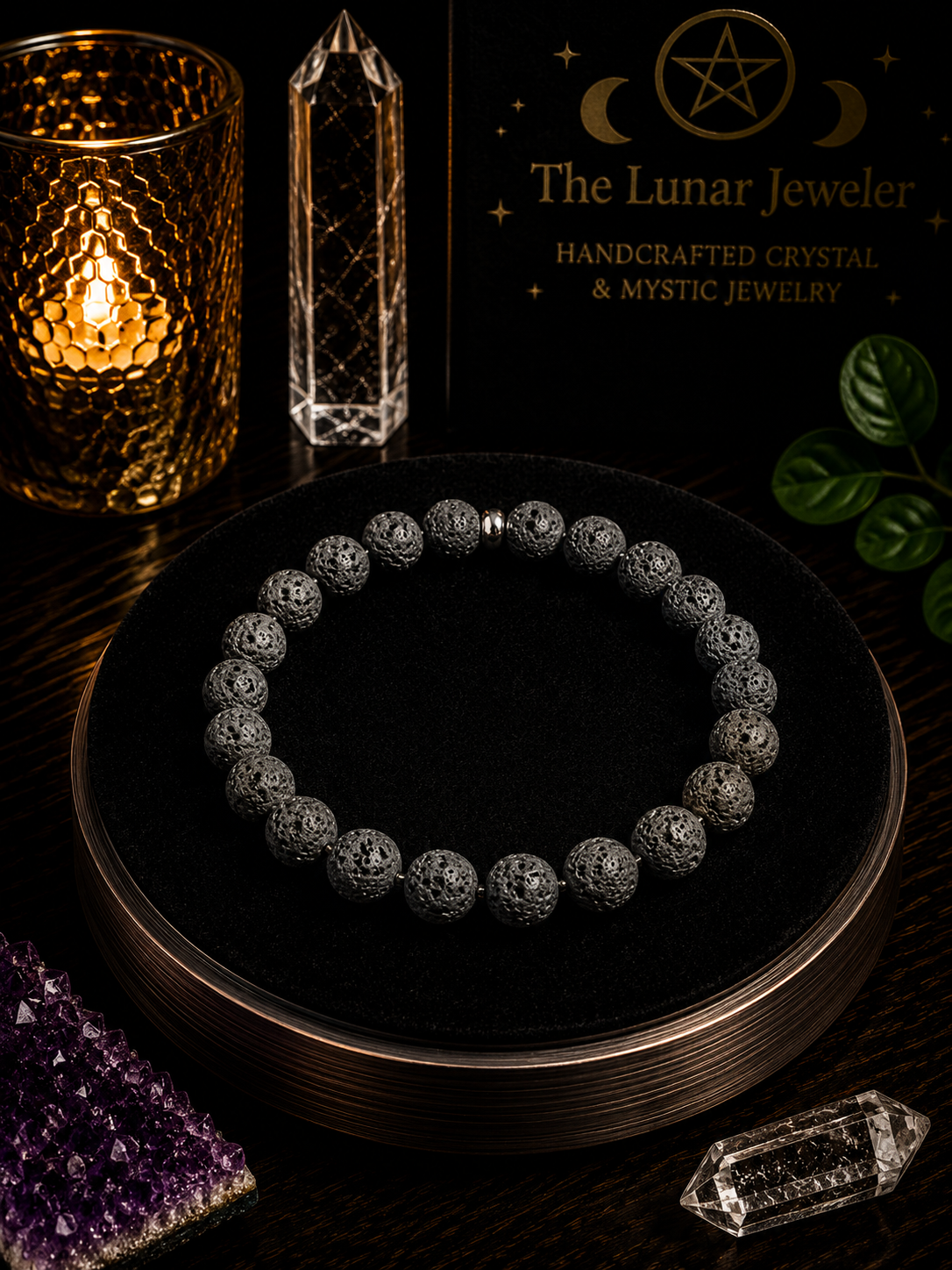 Lava Stone Bracelet – 7.5