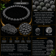 Lava Stone Bracelet – 7.5