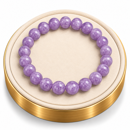 Lavender Amethyst Bracelet – 7.5" Elastic Bracelet