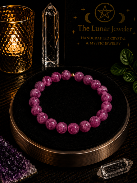 Lepidolite Bracelet – 7.5" Elastic Bracelet