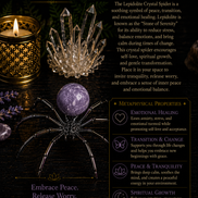 Crystal Spider – Natural Crystal Spider Carving with Zinc Alloy Body