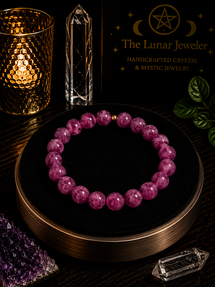 Lepidolite Bracelet – 7.5" Elastic Bracelet