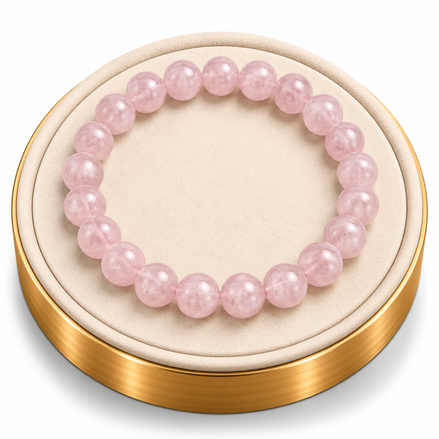 Madagascar Rose Quartz Bracelet – 7.5" Elastic Bracelet
