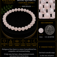 Madagascar Rose Quartz Bracelet – 7.5