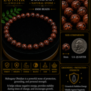 Mahogany Obsidian Bracelet – 7.5
