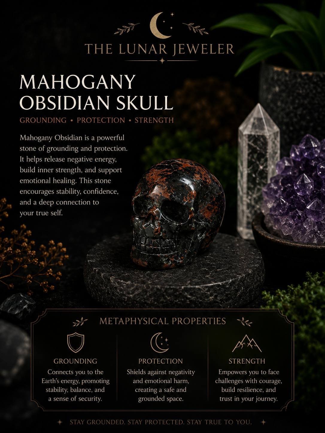 Crystal Skull Carving – Hand-Carved Natural Gemstone Skull