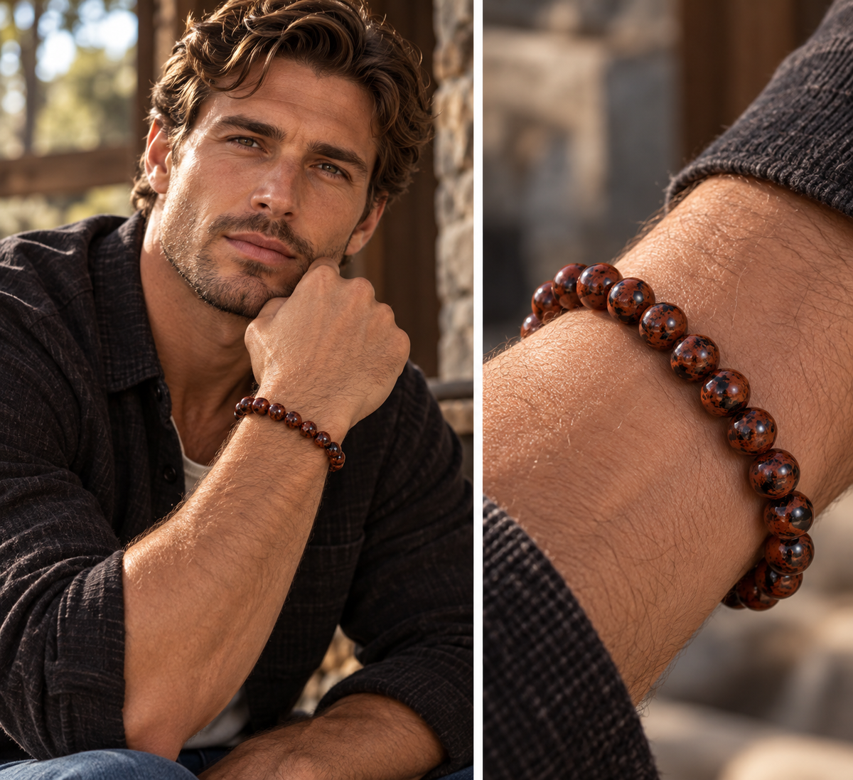 Mahogany Obsidian Bracelet – 7.5