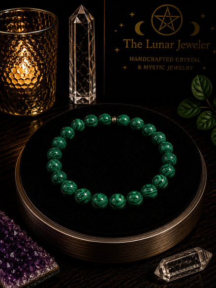 Malachite Bracelet – 7.5" Elastic Bracelet