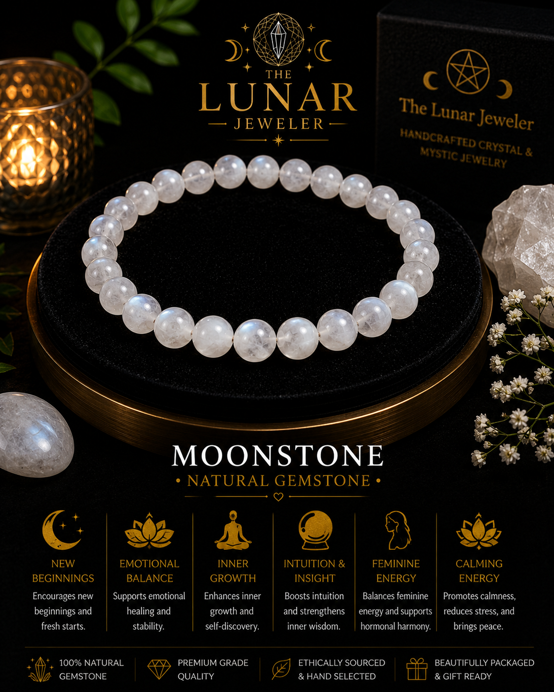 Moonstone Bracelet – 7.5