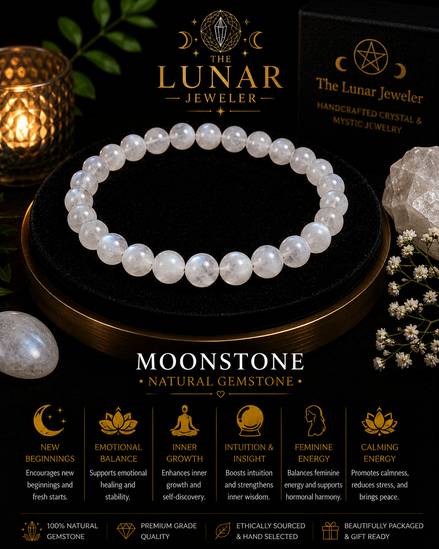 Moonstone Bracelet – 7.5" Elastic Bracelet