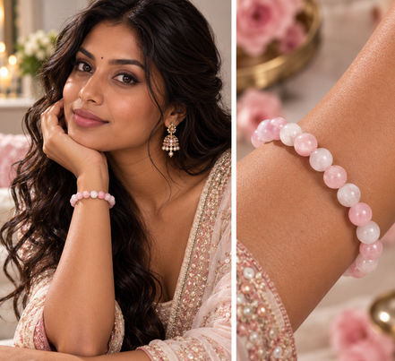 Morganite Bracelet – 7.5" Elastic Bracelet