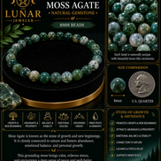 Moss Agate Bracelet – 7.5