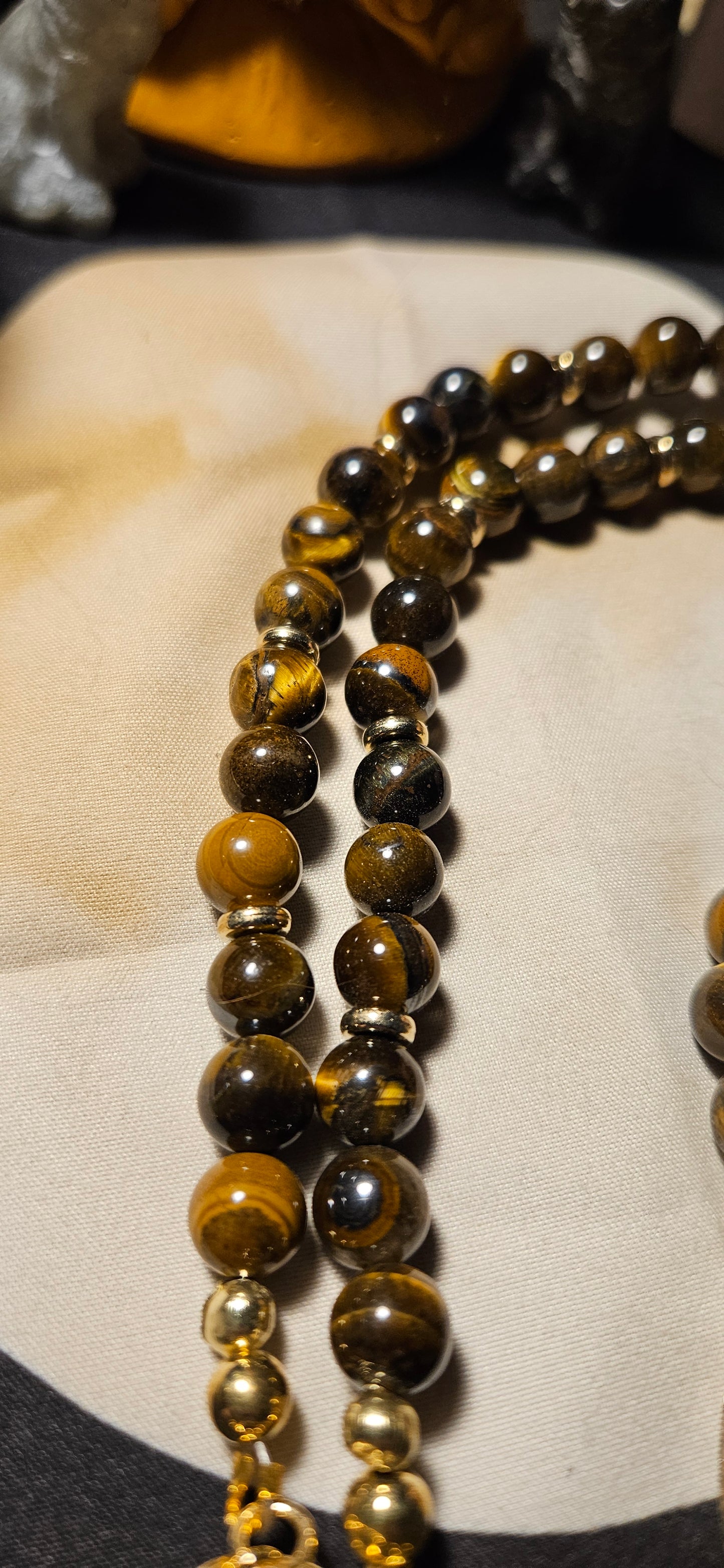 Tiger's Eye with Heckate pendant charm