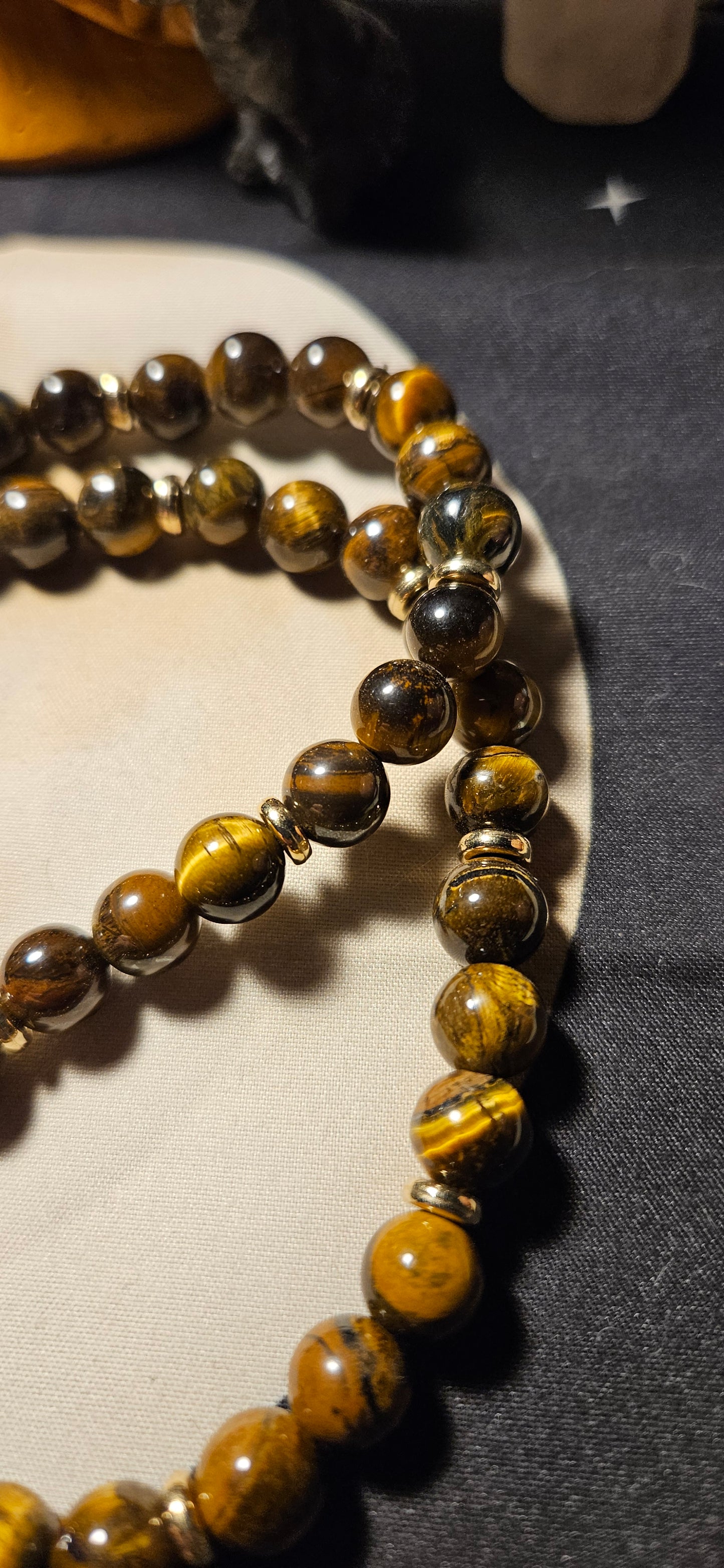 Tiger's Eye with Heckate pendant charm