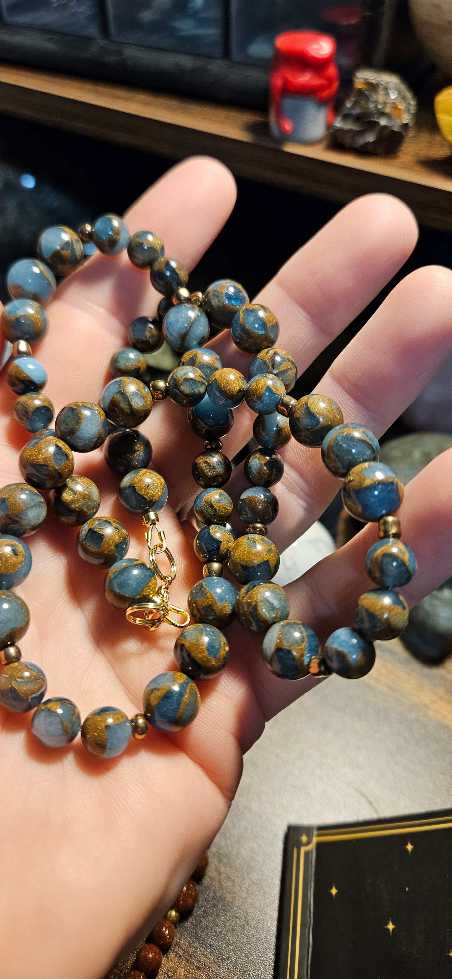 Lake Blue Cloisonne necklace