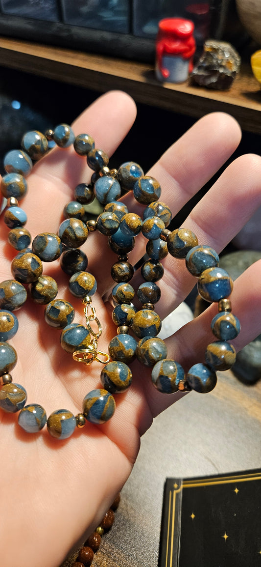 Lake Blue Cloisonne necklace