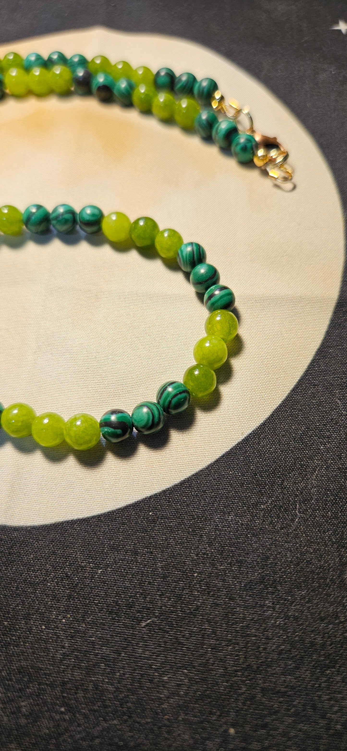 Malachite and Peridot Necklace