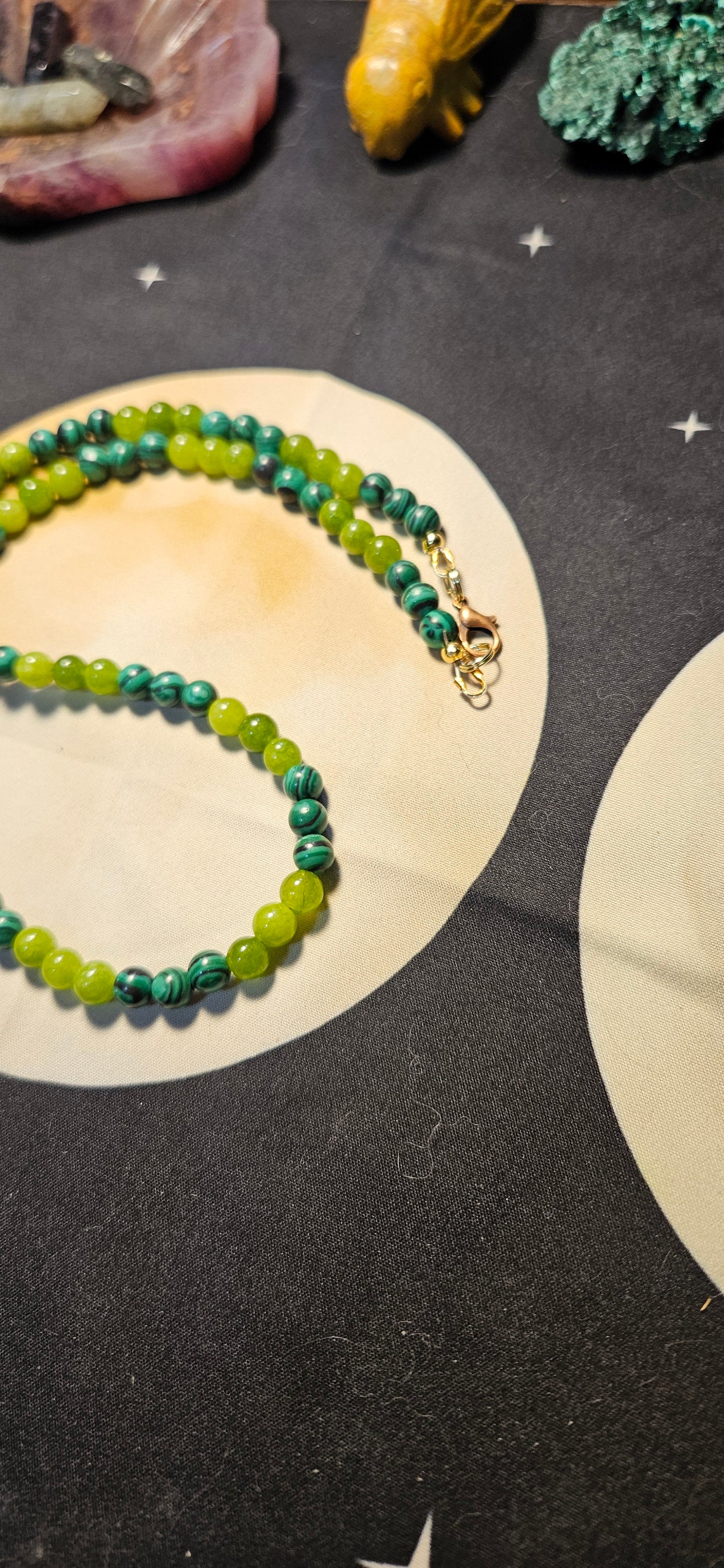 Malachite and Peridot Necklace