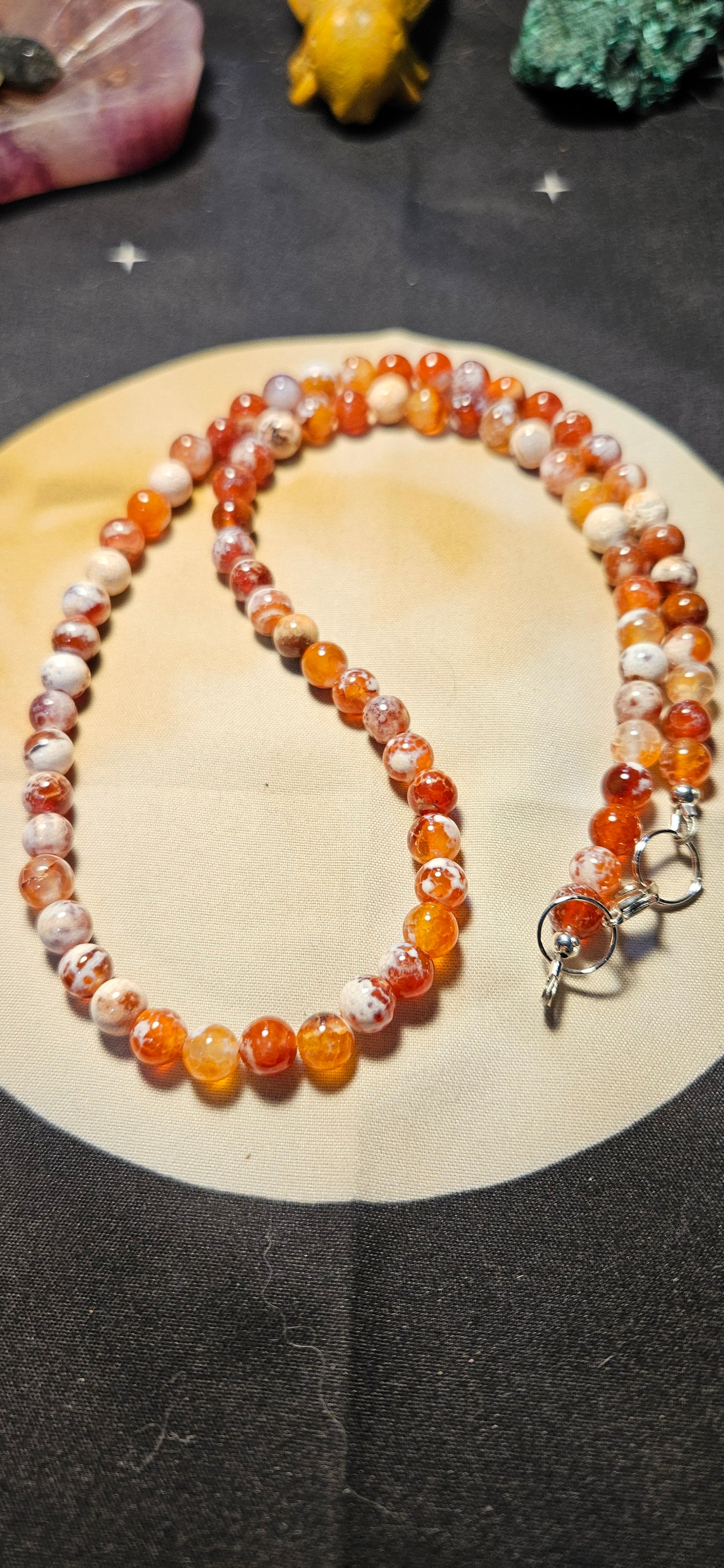 Red Fire Agate necklace