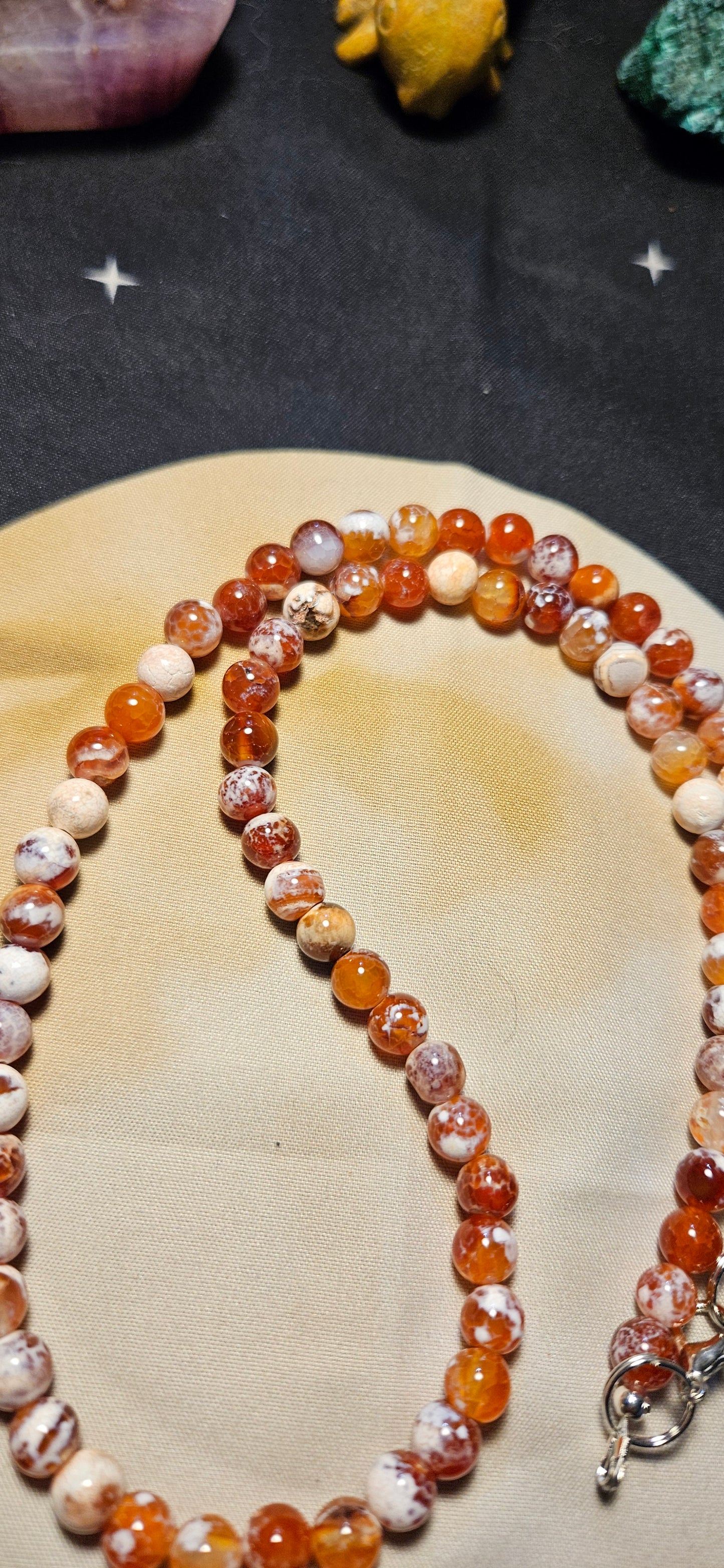 Red Fire Agate necklace