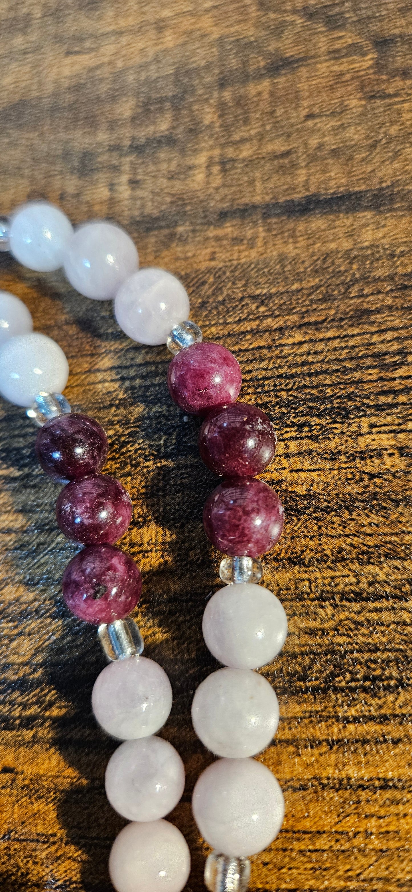 Kunzite and Garnet Necklace