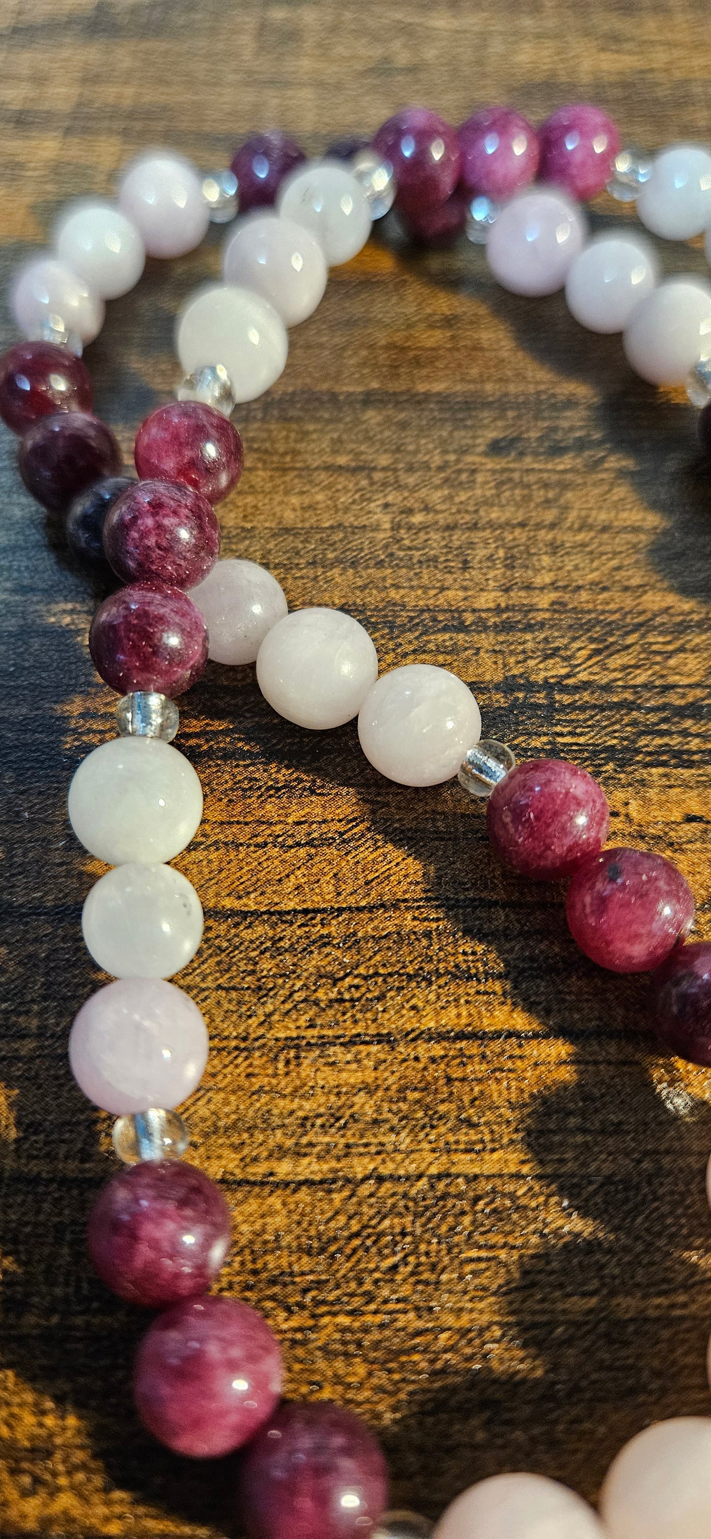 Kunzite and Garnet Necklace