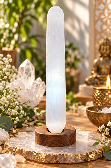 6-7" Natural Selenite Rod for Energy Cleansing