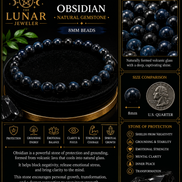 Obsidian Bracelet – 7.5