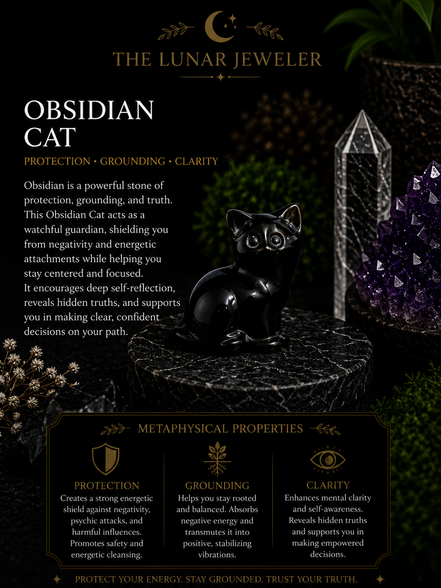 Hand-Carved Crystal Cats – Natural Gemstone Cat Carvings