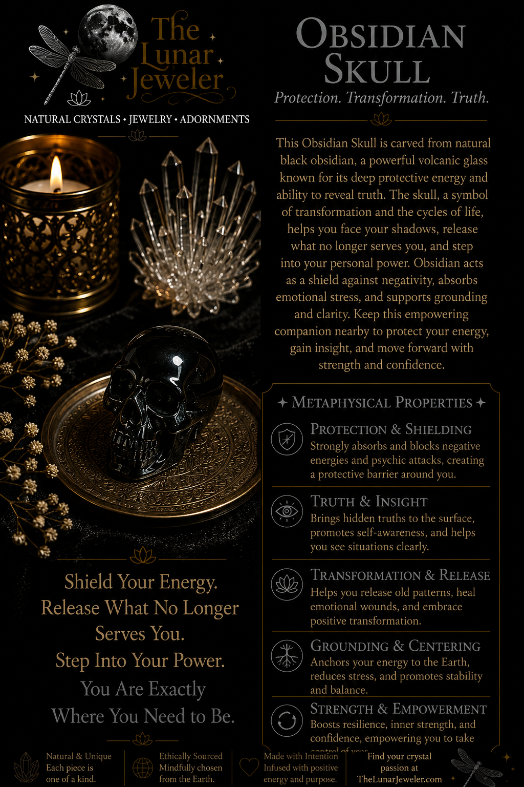 Crystal Skull Carving – Hand-Carved Natural Gemstone Skull
