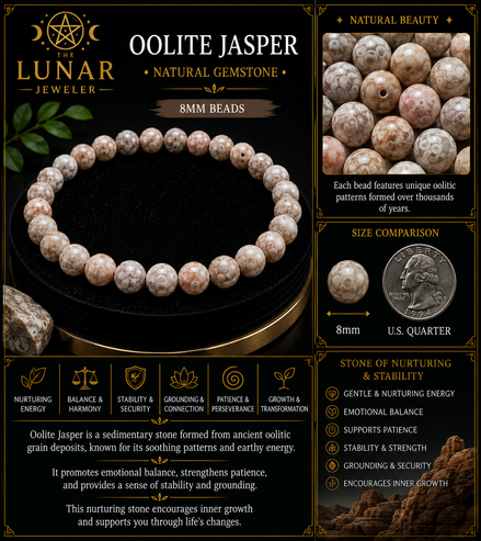 Oolite Jasper Bracelet – 7.5" Elastic Bracelet