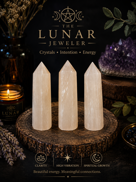 Peach Selenite Tower – 4 to 5 Inch Natural Crystal Tower