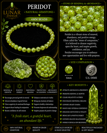 Peridot Bracelet – 7.5" Elastic Bracelet