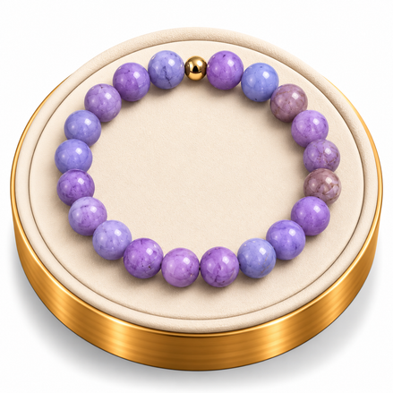 Persian Chalcedony Bracelet – 7.5" Elastic Bracelet