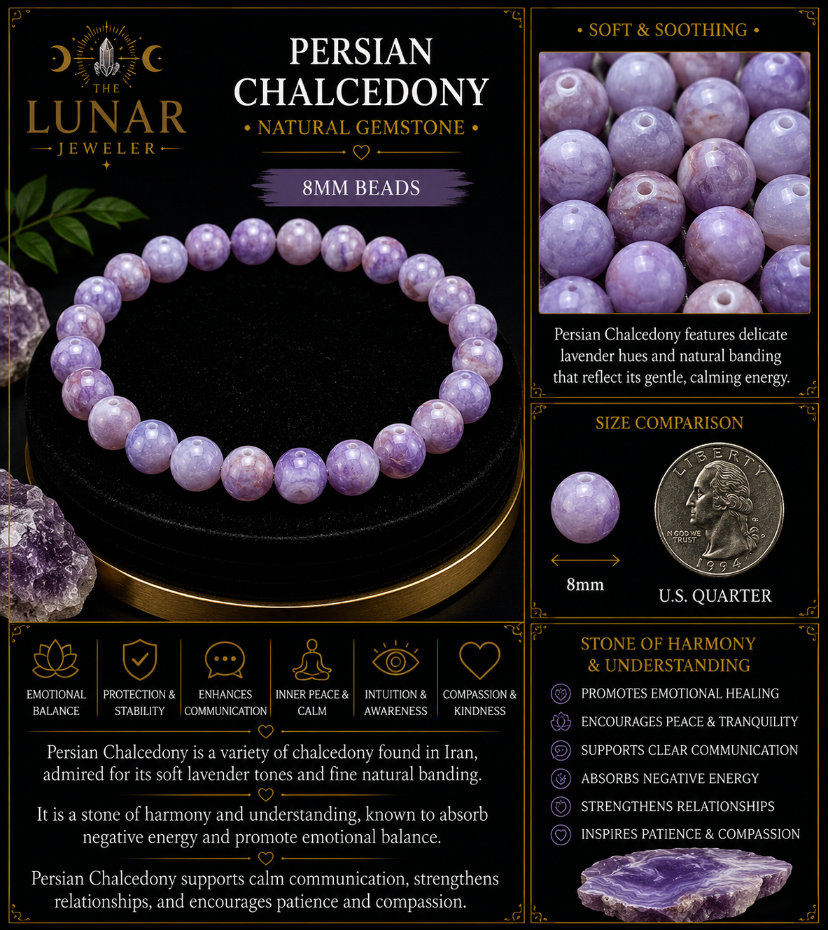 Persian Chalcedony Bracelet – 7.5