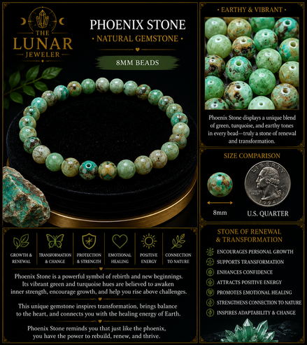 Phoenix Stone Bracelet – 7.5" Elastic Bracelet