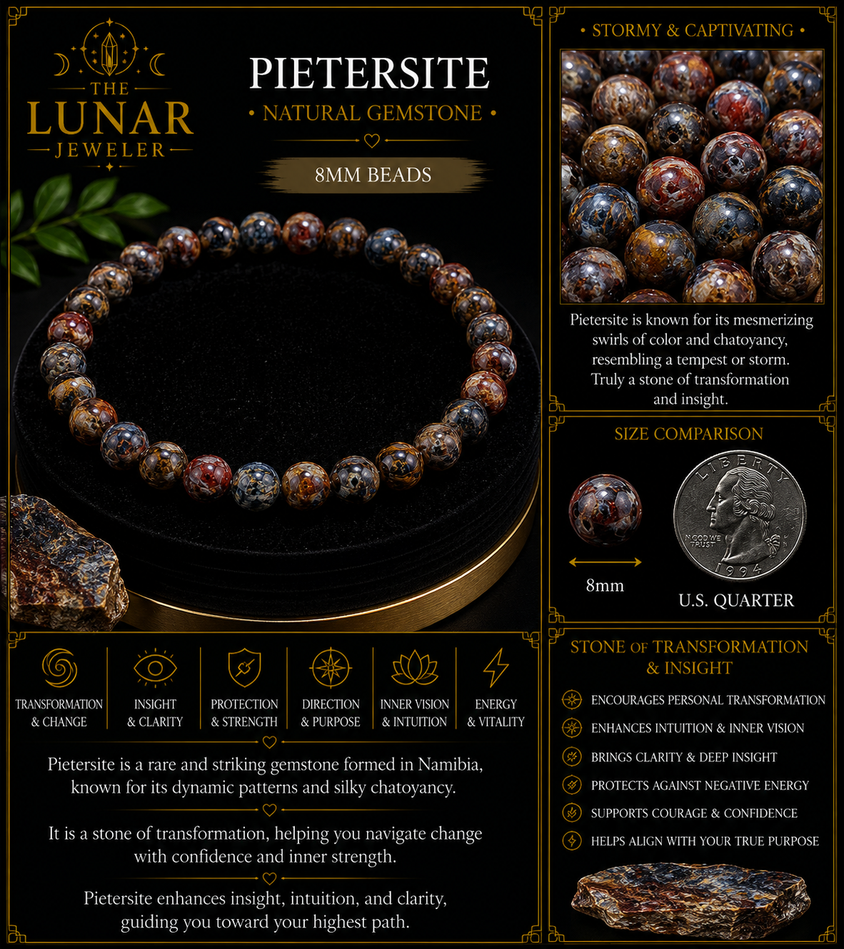 Pietersite Bracelet – 7.5