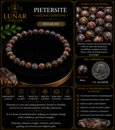 Pietersite Bracelet – 7.5" Elastic Bracelet